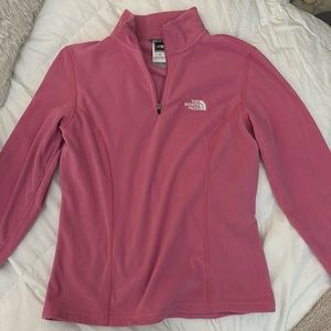 Pink The North Face Quarter Zip Fleece